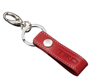 TRD Leather Keychain; Red