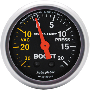 Sport-Comp mechanical boost/vac gauge 20psi