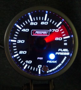 52mm Electrical Fuel Pressure Gauge with Warning and Peak