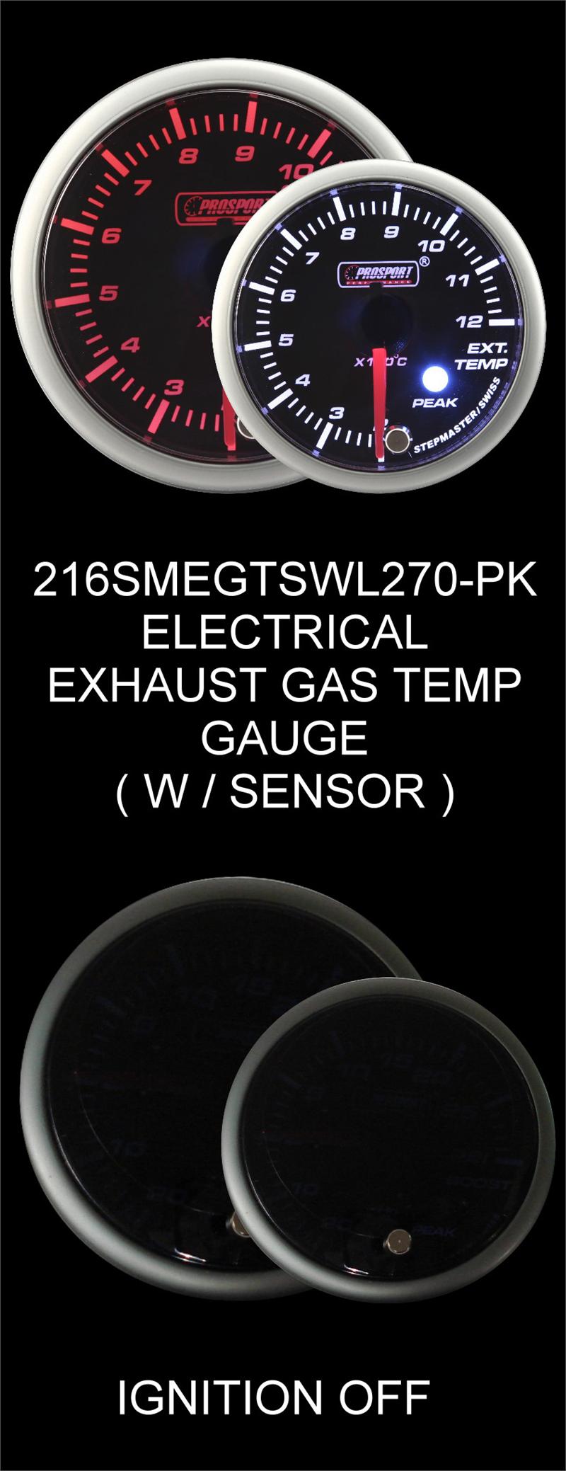 52mm Metric Electrical Exhaust Gas Temp Gauge with Warning and P