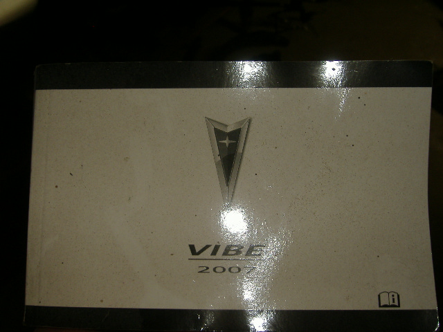 Used - 2007 Vibe Owners Manual